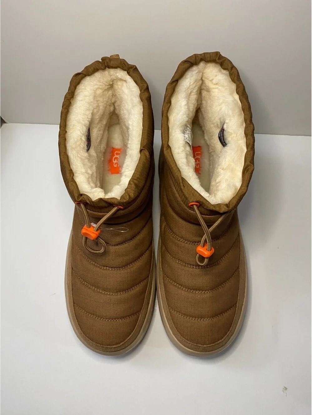 Ugg Maxxer Mini 1146714 Mens Winter US 11 Chestnut Sheepskin Lined Ripstop Boots